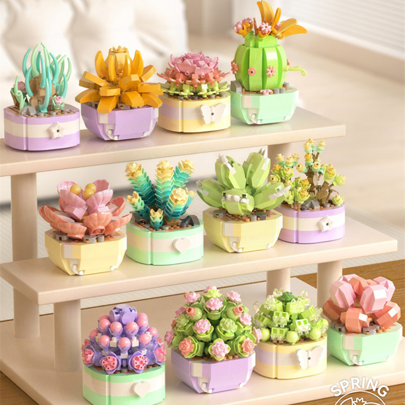 Bonsai Garden Lego - Flower Succulents Building Blocks Everlasting Flower