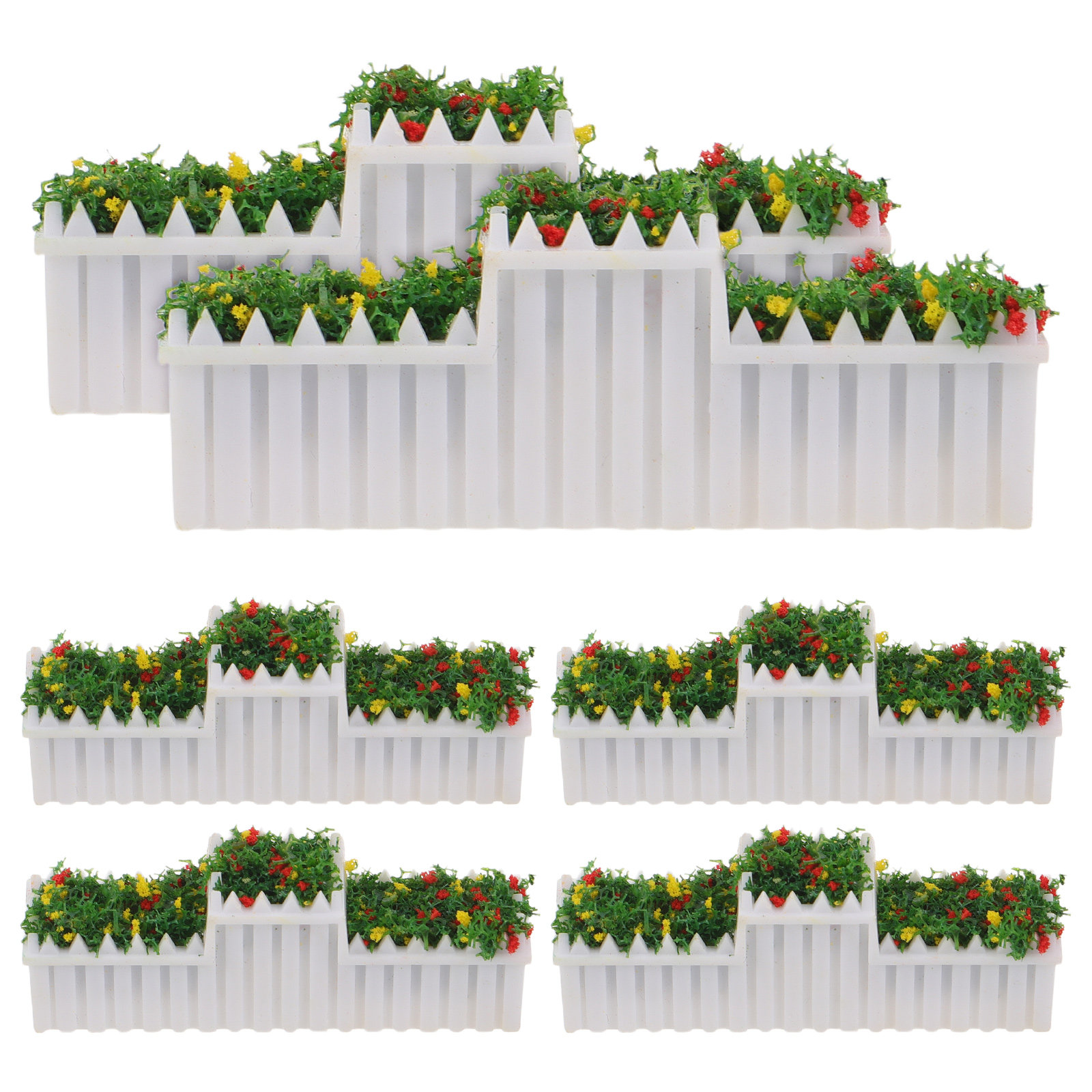 Bonsai Garden House - 6Pcs Miniature Bonsai Plants Models Potted