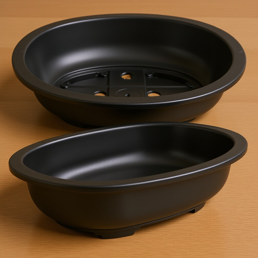 Bonsai Garden Indoor - 2Pcs Oval Plastic Planting Pot Bonsai