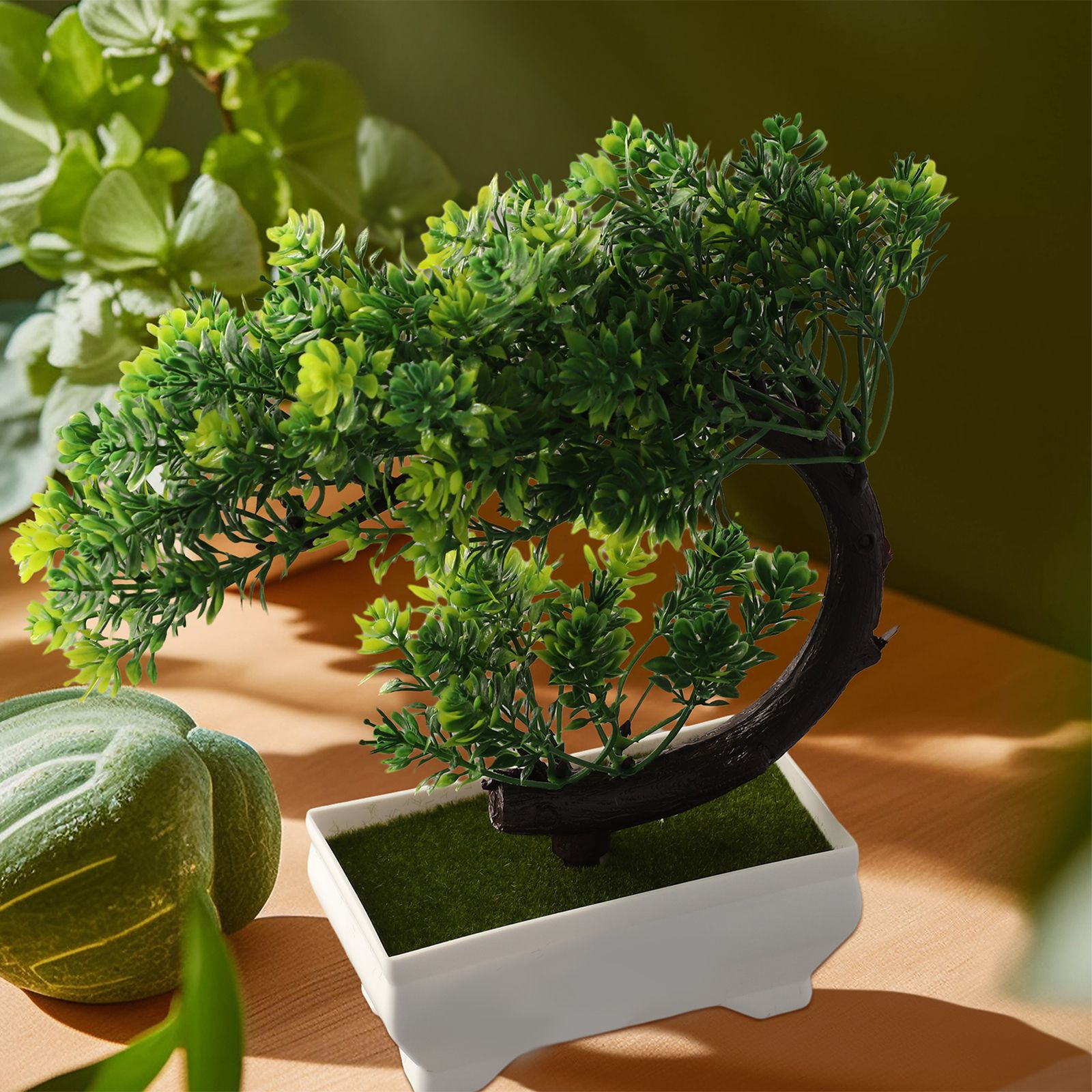 Bonsai Garden Indoor - Plastic potted bonsai ornament for indoor