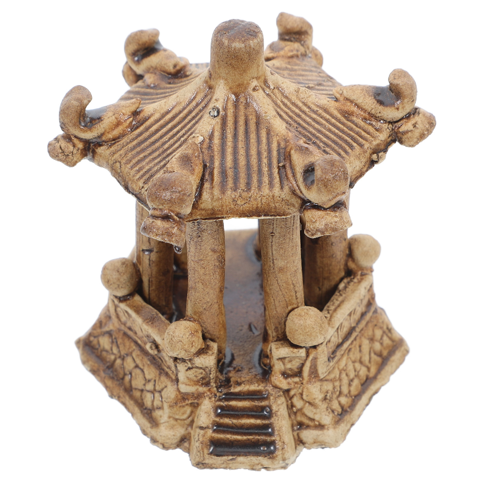 Bonsai Gardening - Miniature Ceramic Hexagonal Pagoda Statue Bonsai