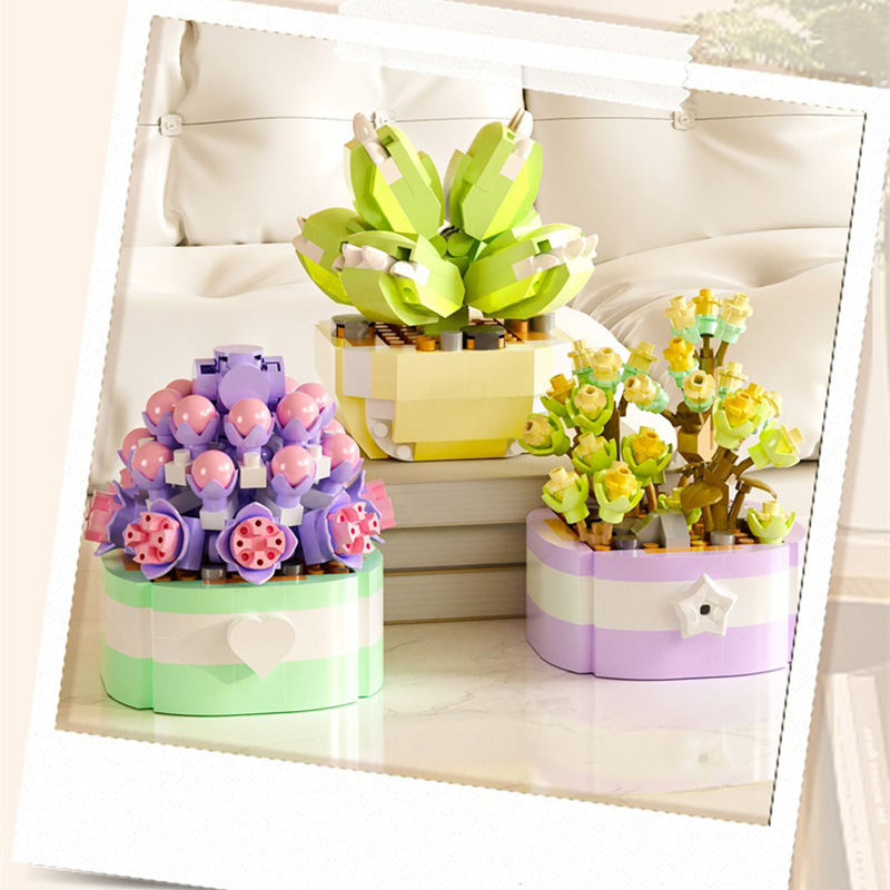 Flower Succulents Building Blo - đánh giá và giá Bonsai Garden Lego