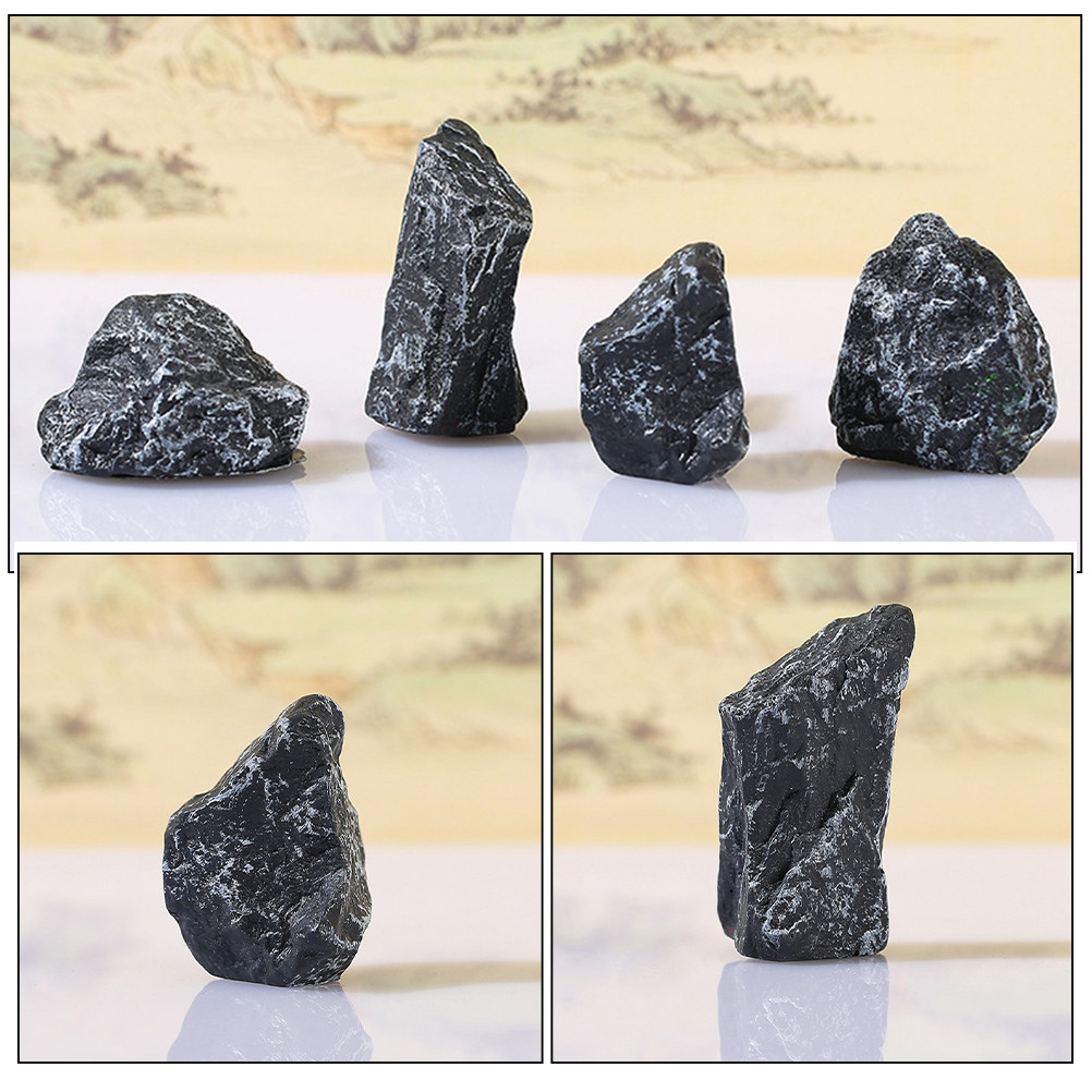 4Pcs Micro Landscape Rockery A - đánh giá và giá Bonsai Garden Indoor
