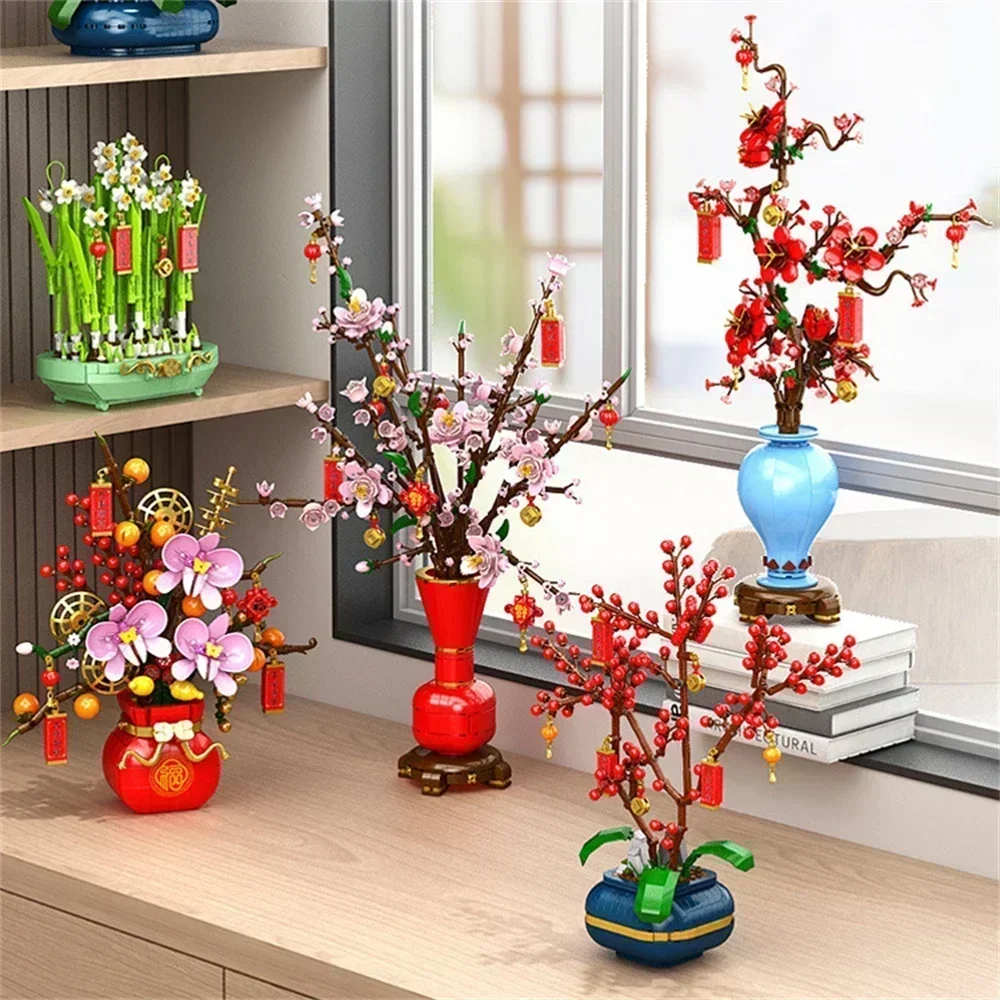 Creative City Bouquet, Peach B - đánh giá và giá Bonsai Garden Lego