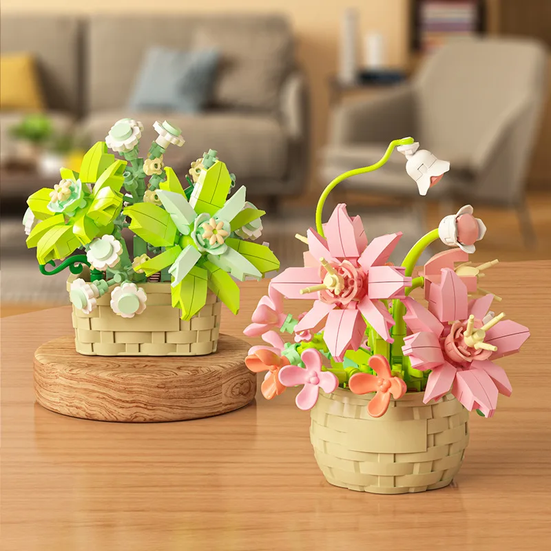 DIY MOC Potted Rose Sunflower  - đánh giá và giá Bonsai Garden Lego