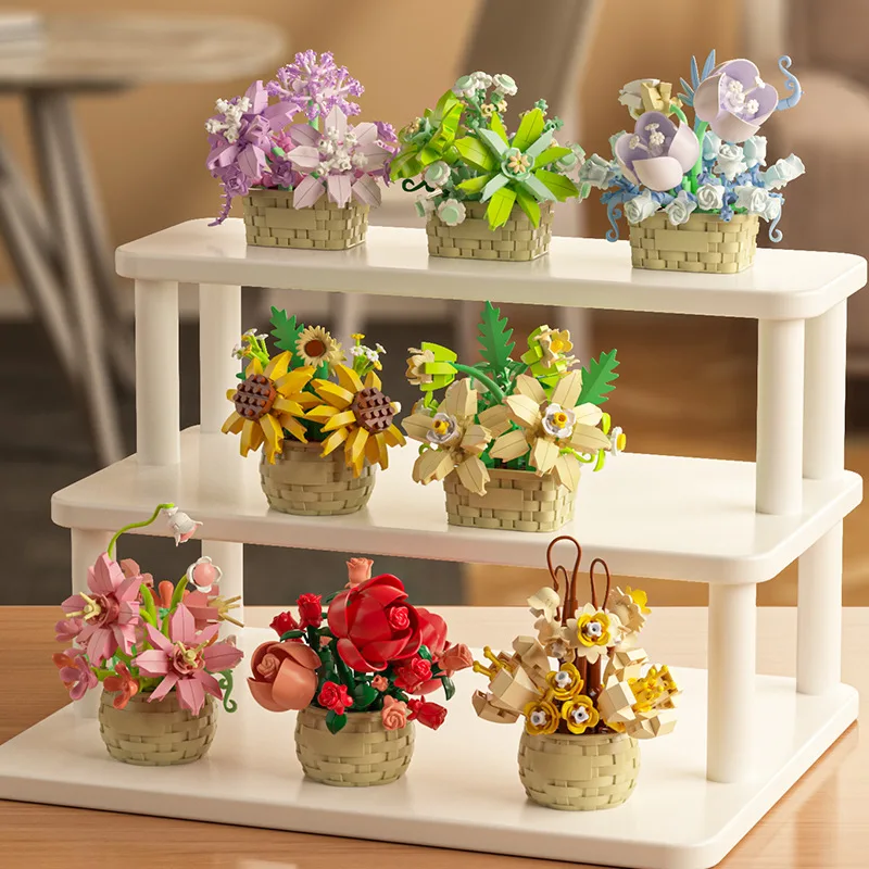 DIY MOC Potted Rose Sunflower  - đánh giá và giá Bonsai Garden Lego