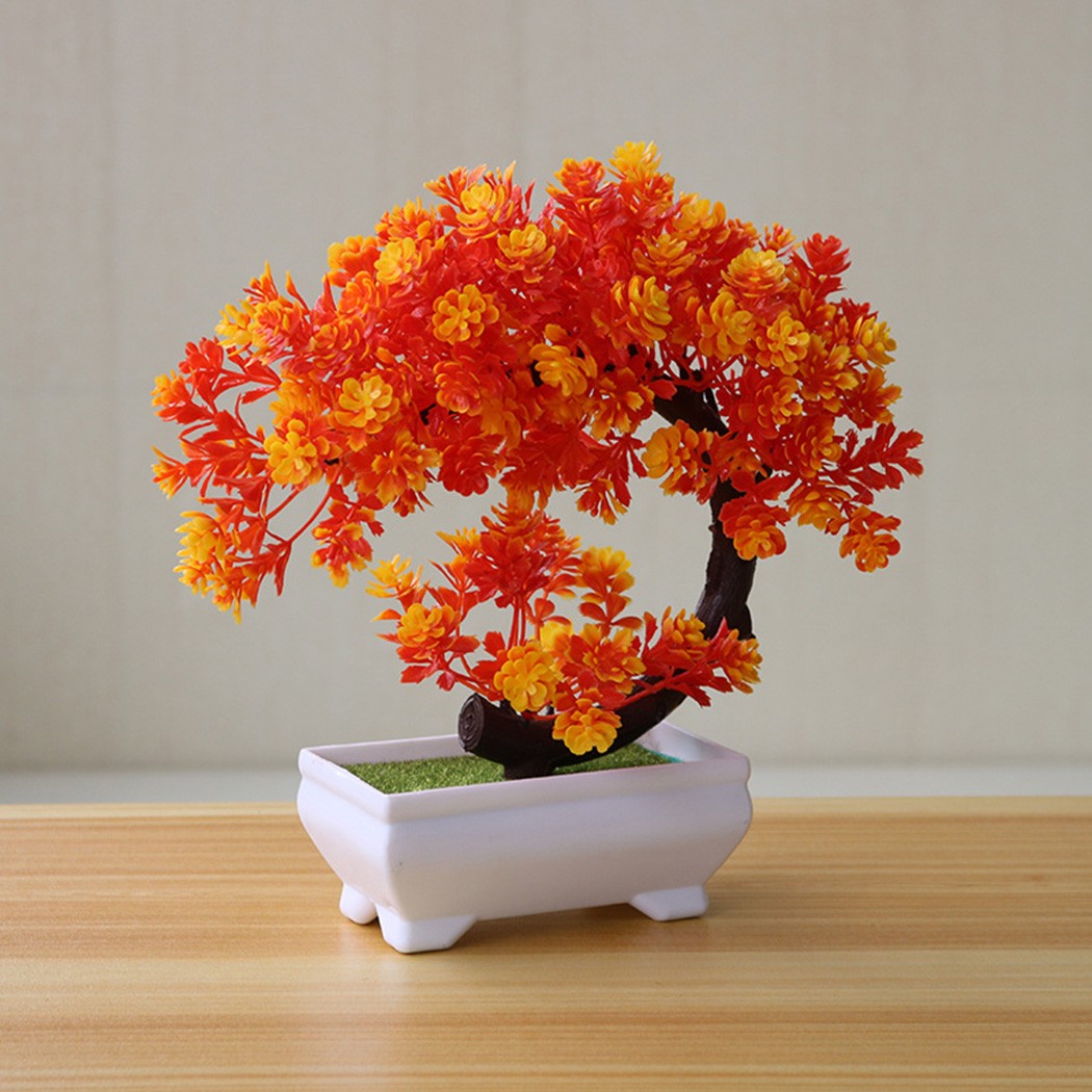 Plastic potted bonsai ornament - đánh giá và giá Bonsai Garden Indoor