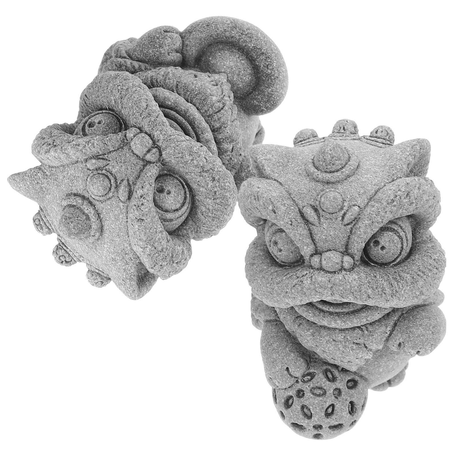 1Pair Small Lion Statue Faux S - đánh giá và giá Bonsai Garden Indoor
