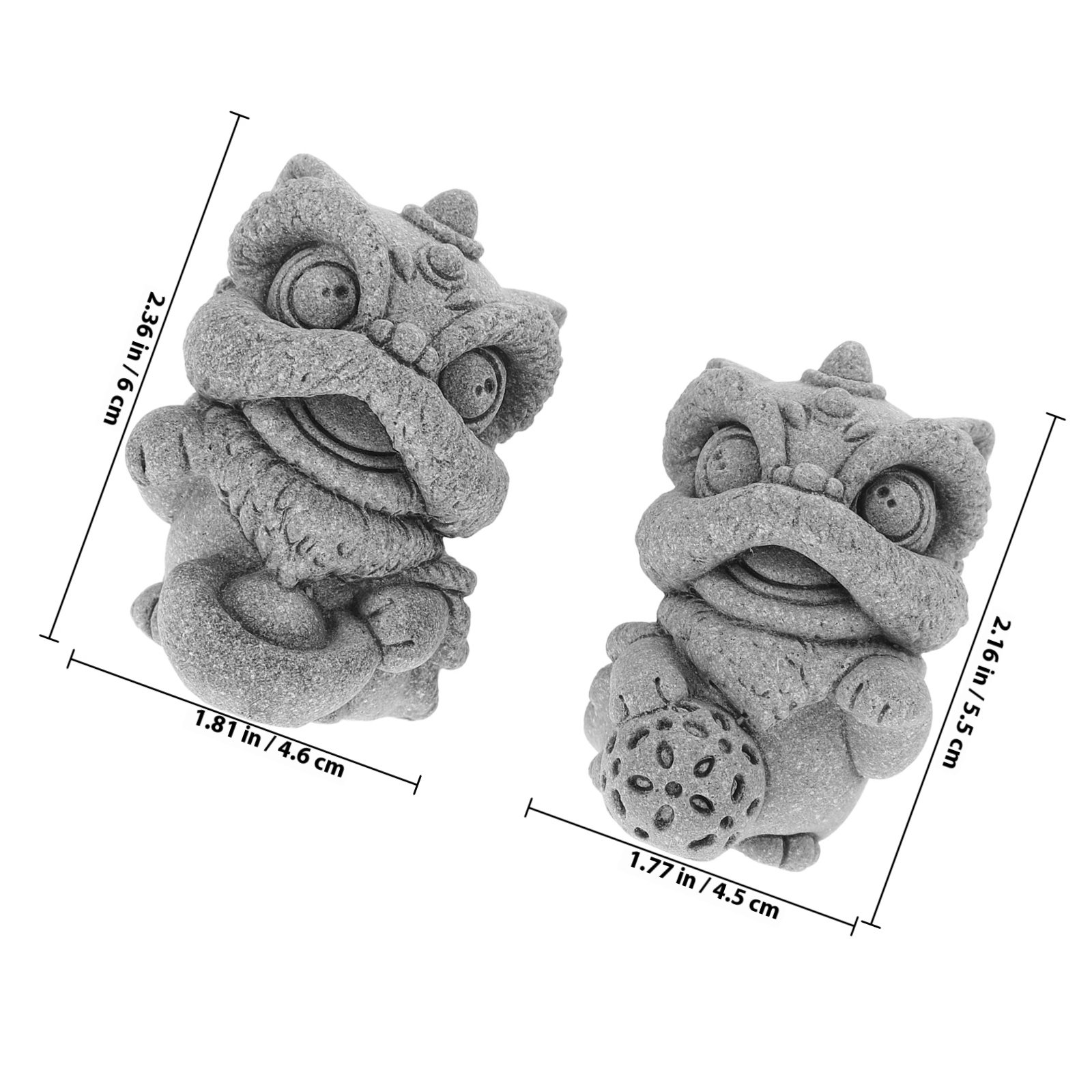 1Pair Small Lion Statue Faux S - đánh giá và giá Bonsai Garden Indoor