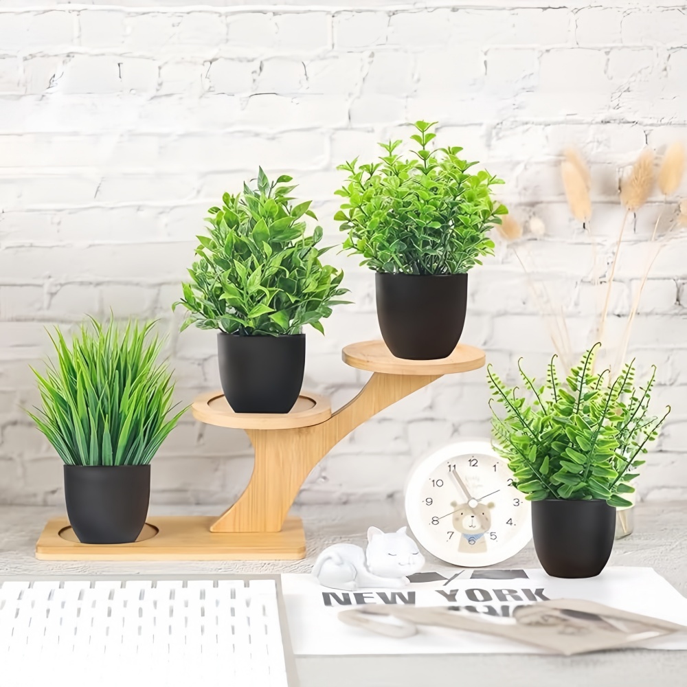 4pcs/set Mini Artificial Plant - đánh giá và giá Bonsai Garden Indoor