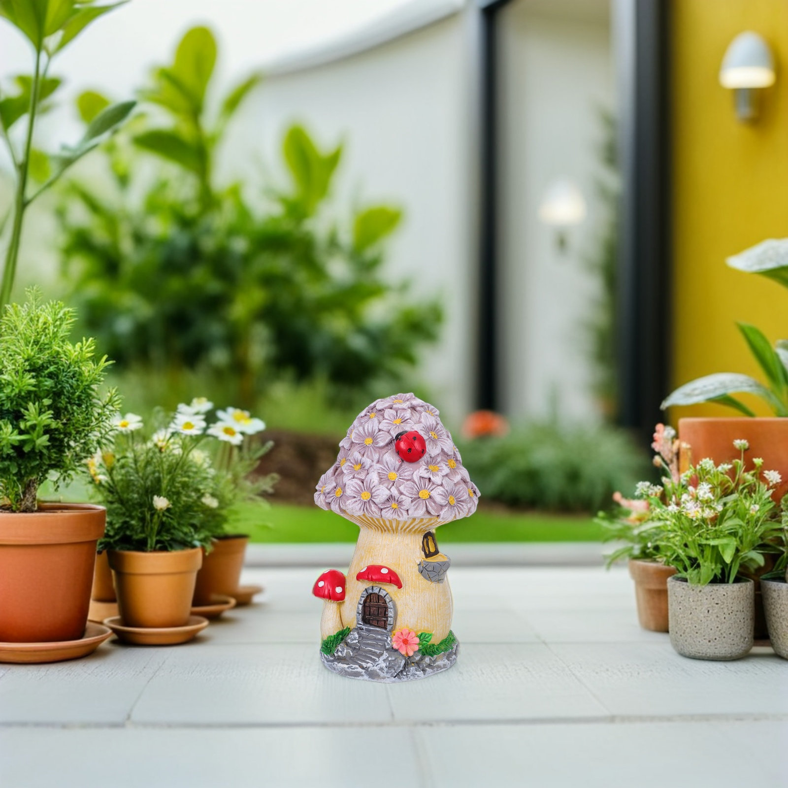 Weatherproof Resin Mushroom Ho - đánh giá và giá Bonsai Garden House
