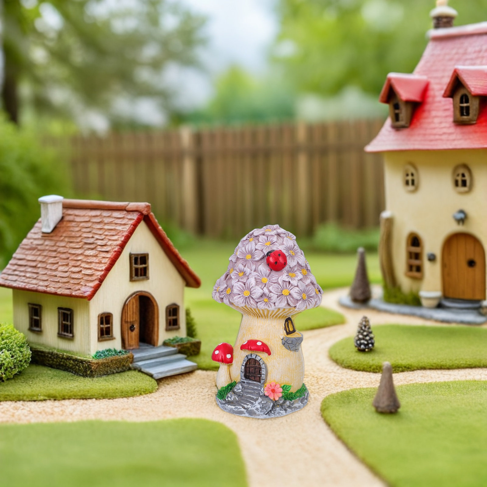 Weatherproof Resin Mushroom Ho - đánh giá và giá Bonsai Garden House
