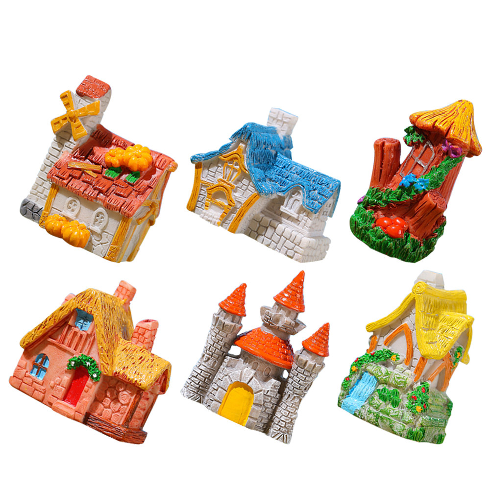 6Pcs Resin Mini House Decor fo - đánh giá và giá Bonsai Garden House