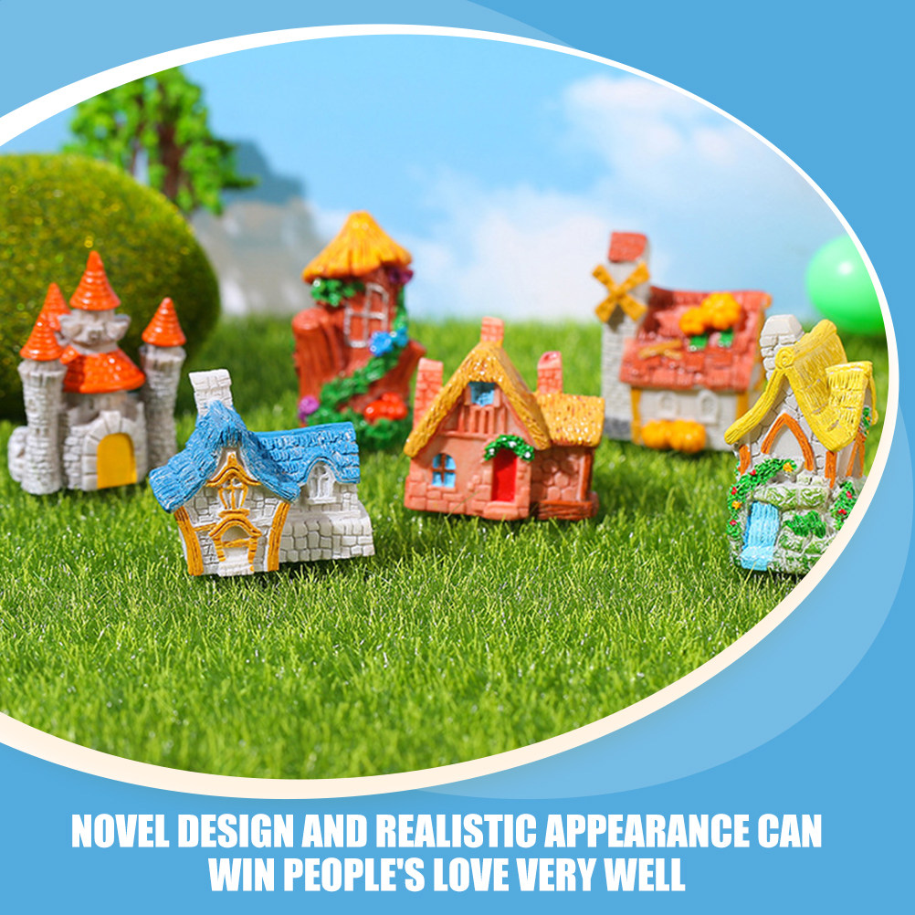 6Pcs Resin Mini House Decor fo - đánh giá và giá Bonsai Garden House