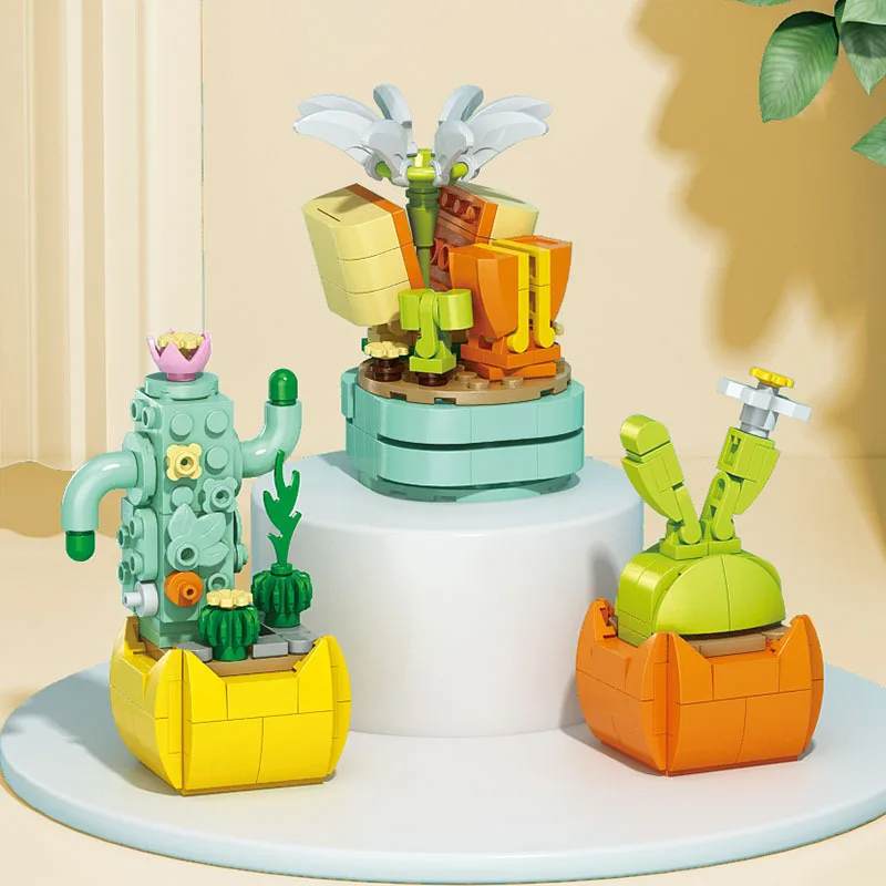 Flowers Succulents Building Bl - đánh giá và giá Bonsai Garden Lego